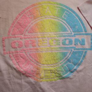 Vintage 90s Oregon State University Neon T-Shirt